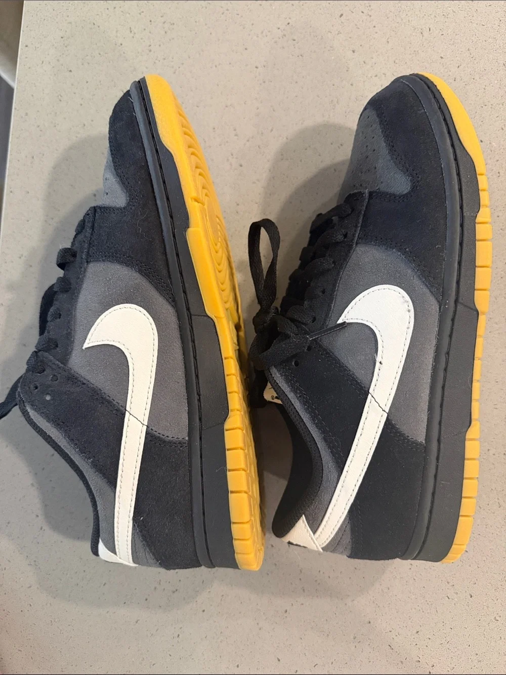Nike Low-Top Sneakers in Black and Light Gray with White Swoosh
